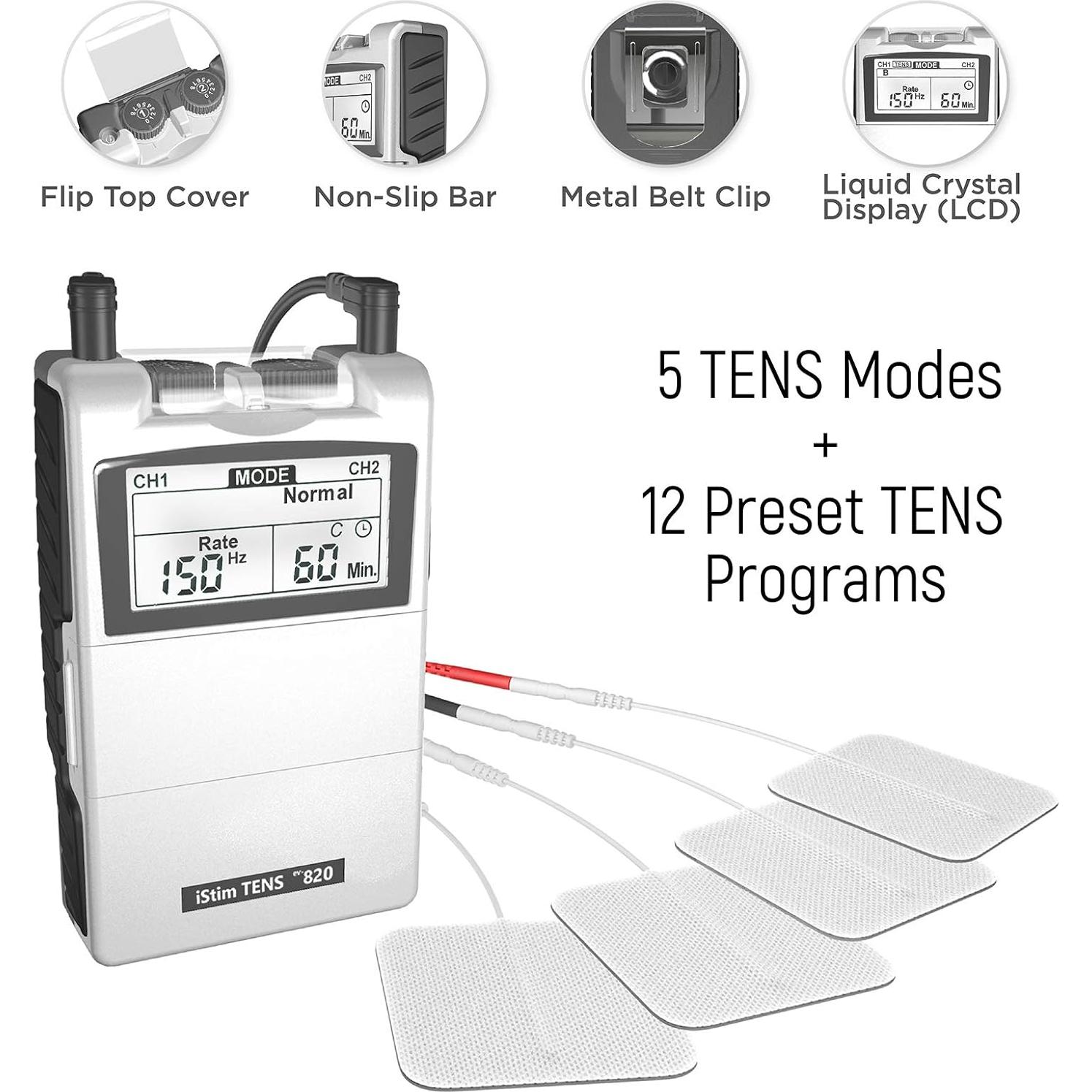 Unidad de Estimulación TENS iStim EV820 con 8 Electrodos
