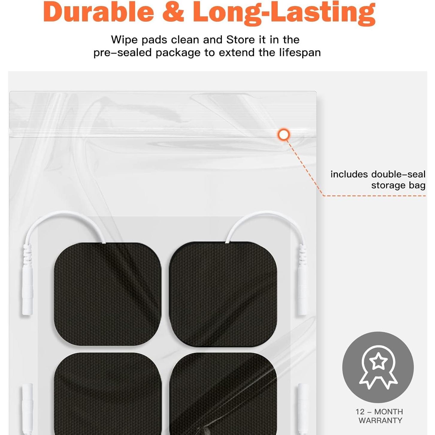 24 Almohadillas Reemplazo TENS Lanieney 5x5cm Reutilizables