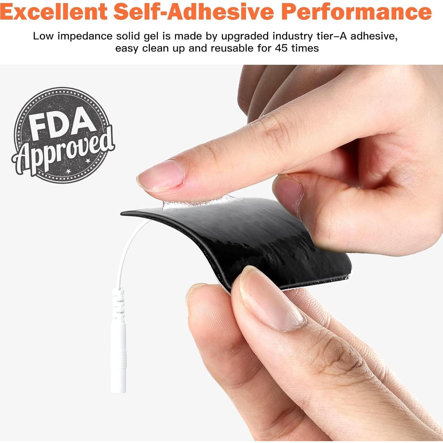 24 Almohadillas Reemplazo TENS Lanieney 5x5cm Reutilizables