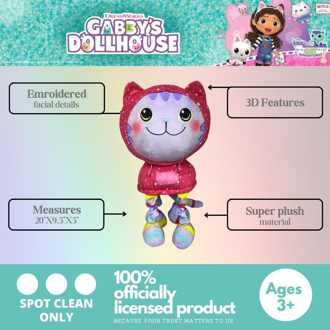 Almohada de Peluche DJ Catnip Gabby's Dollhouse 48 cm