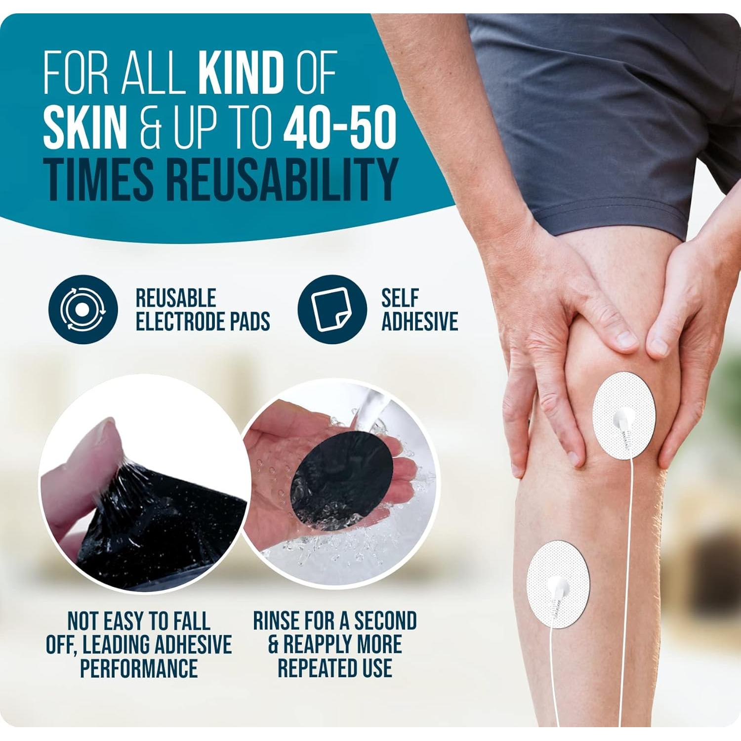 PADS de Reemplazo TENS anrlafie 22PCS Reutilizables Autoadhesivos