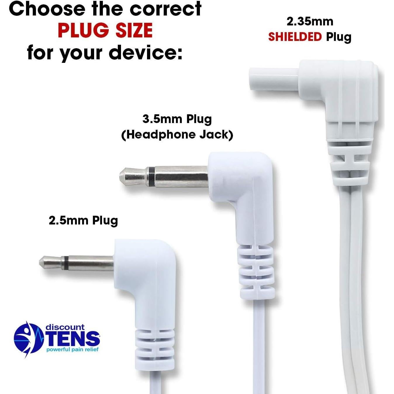 Cables de Reemplazo TENS Descuento TENS 2 Conectores 3.5mm