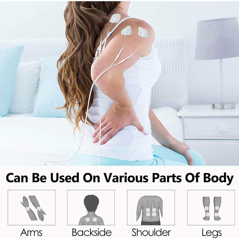 Almohadillas Electrodos TENS LotFancy 80PCS 5x5cm Reutilizables