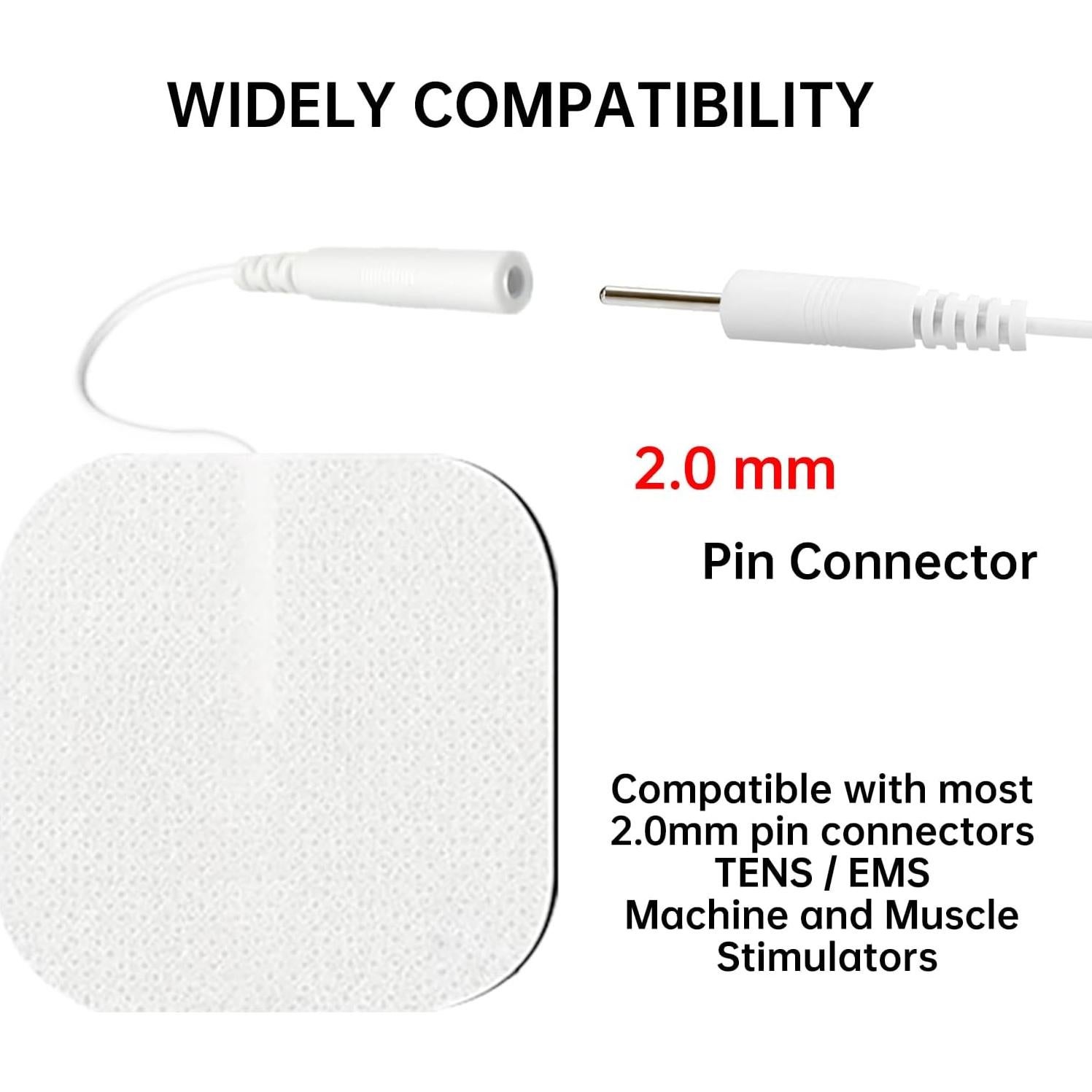 20 Almohadillas Electrodos TENS Luxeveeon 5x5cm Reutilizables