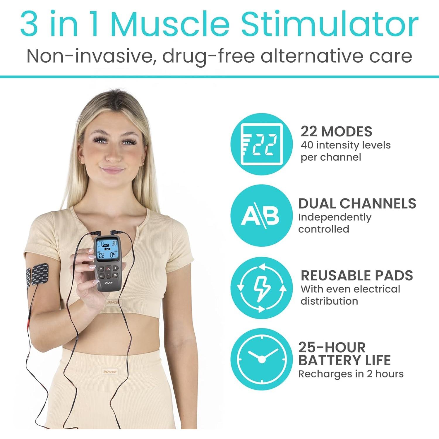 Estimulador Muscular Vive EMS 22 Modos y 40 Niveles