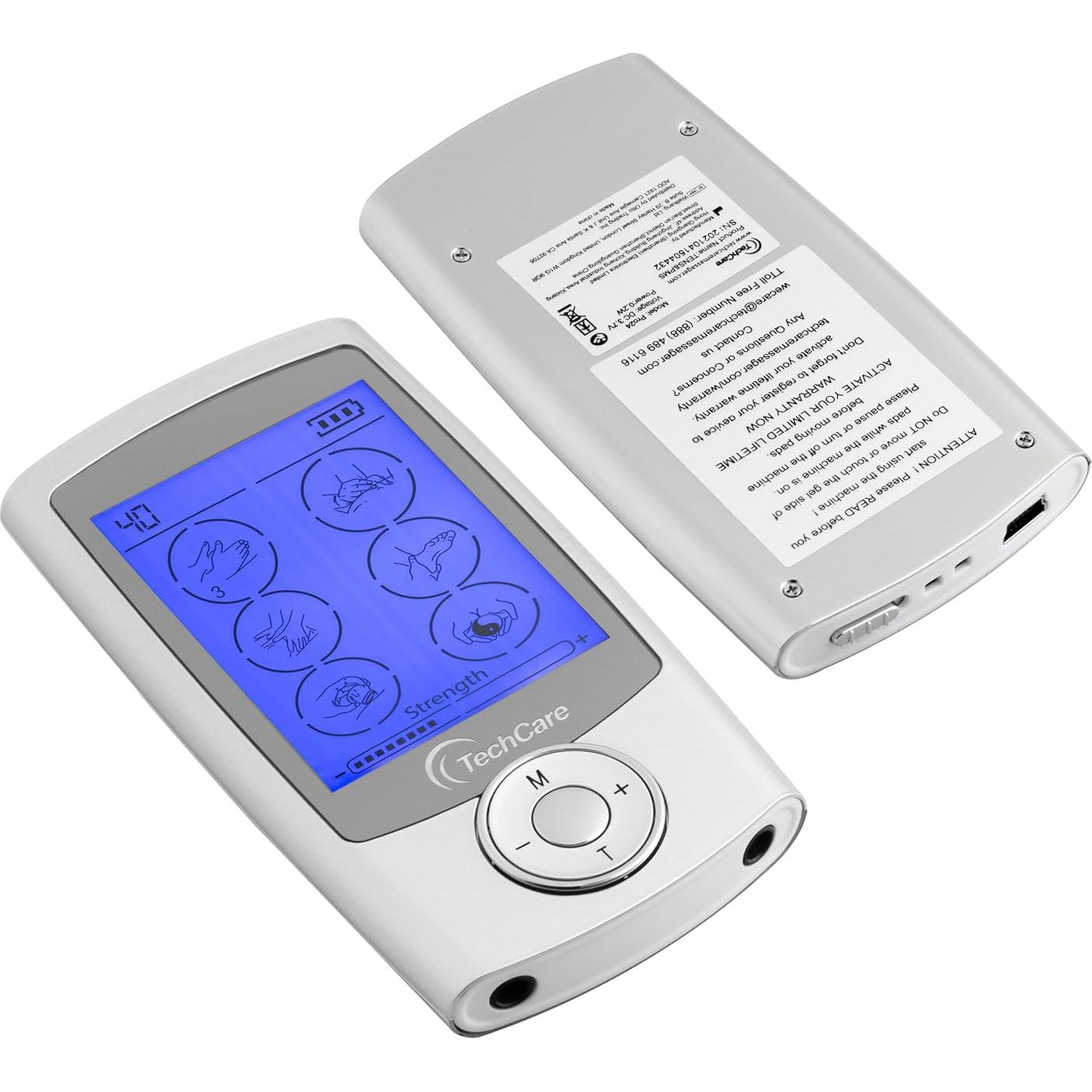 Estimulador Muscular EMS TechCare 24 Modos Alivio Dolor