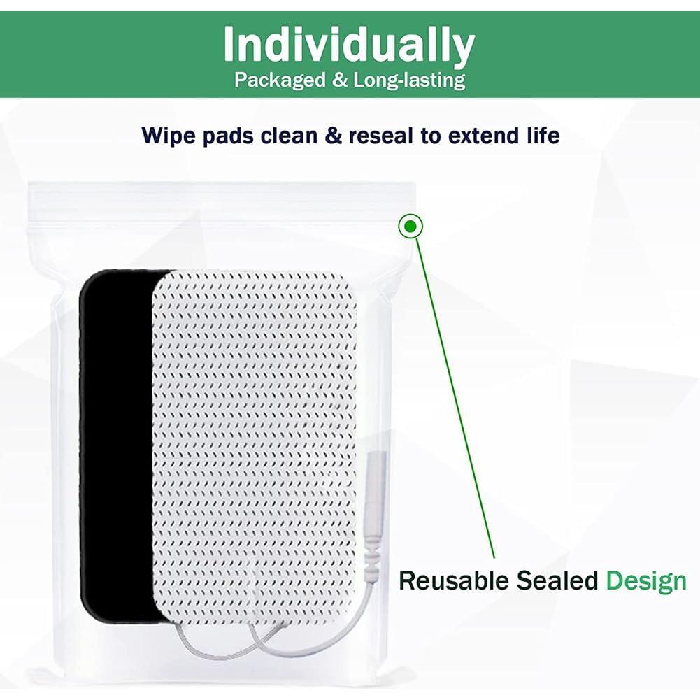 Pads de Reemplazo TENS Grozav 22Pcs Gel Premium 5.08x10.16cm