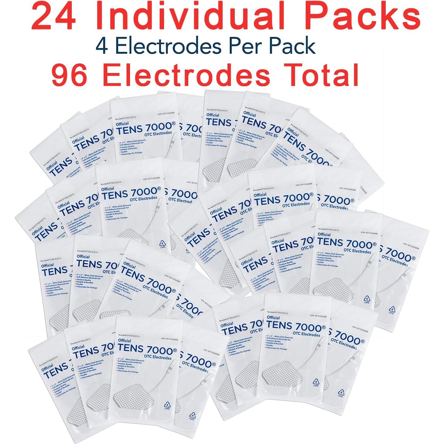 Almohadillas Electrodos TENS 7000 - Paquete de 96 Unidades