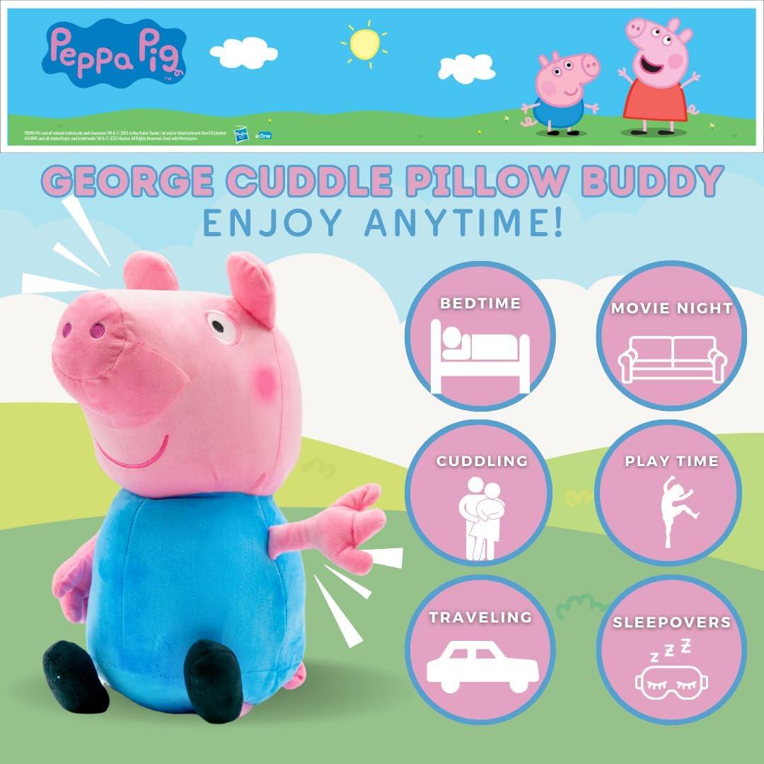 Almohada Cuddle Franco Peppa Pig George 48 cm Suave