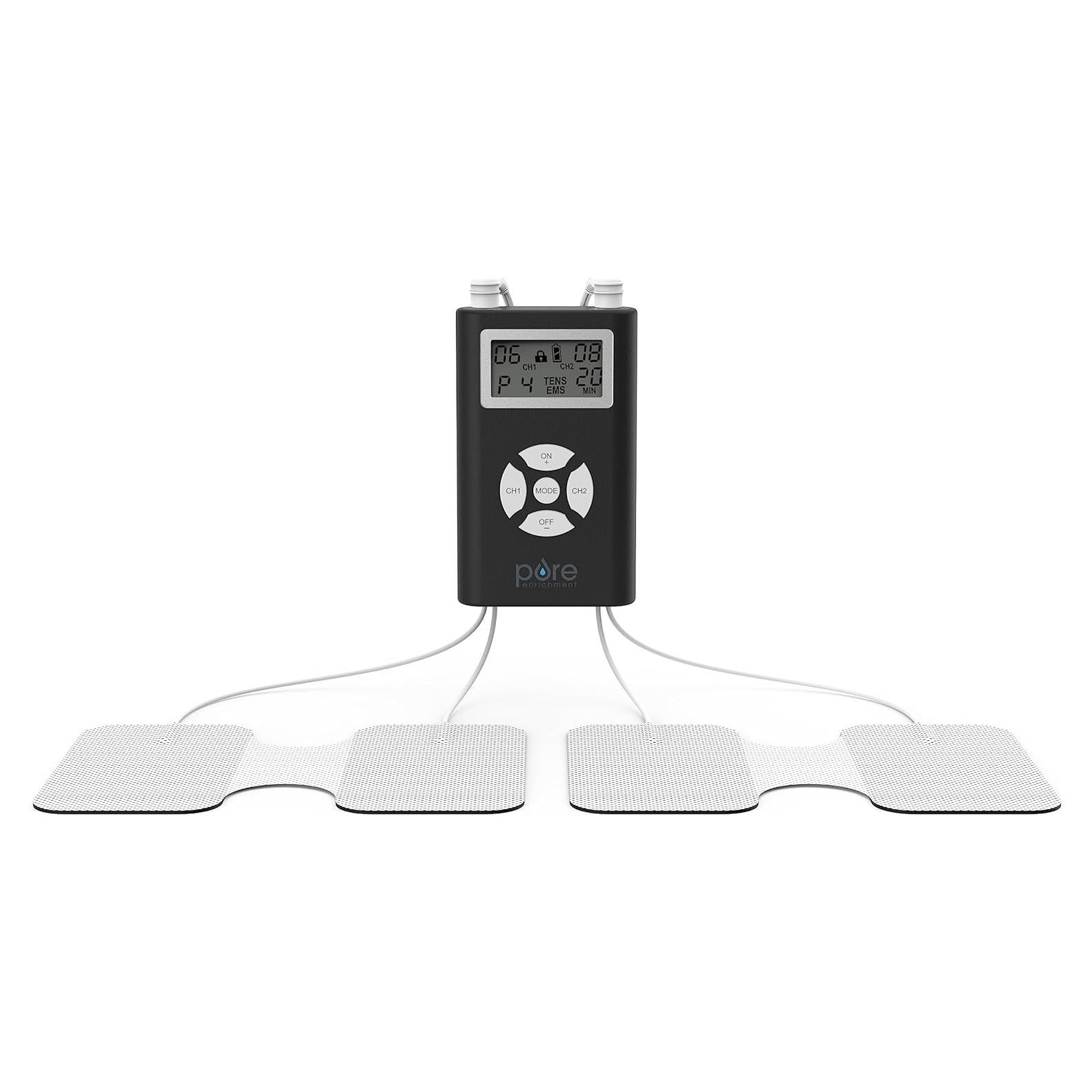 Estimulador Muscular TENS EMS Pure Enrichment Duo 14 Modos