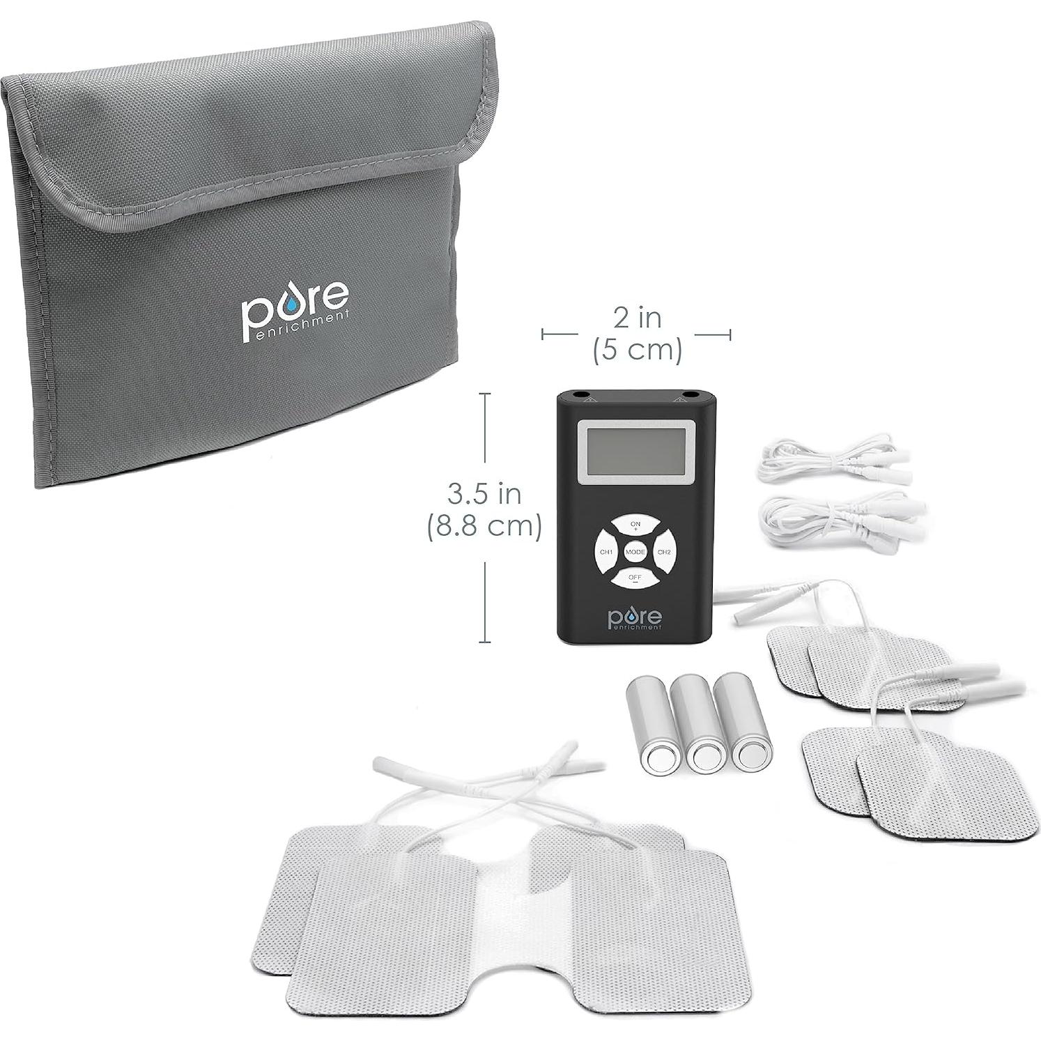 Estimulador Muscular TENS EMS Pure Enrichment Duo 14 Modos