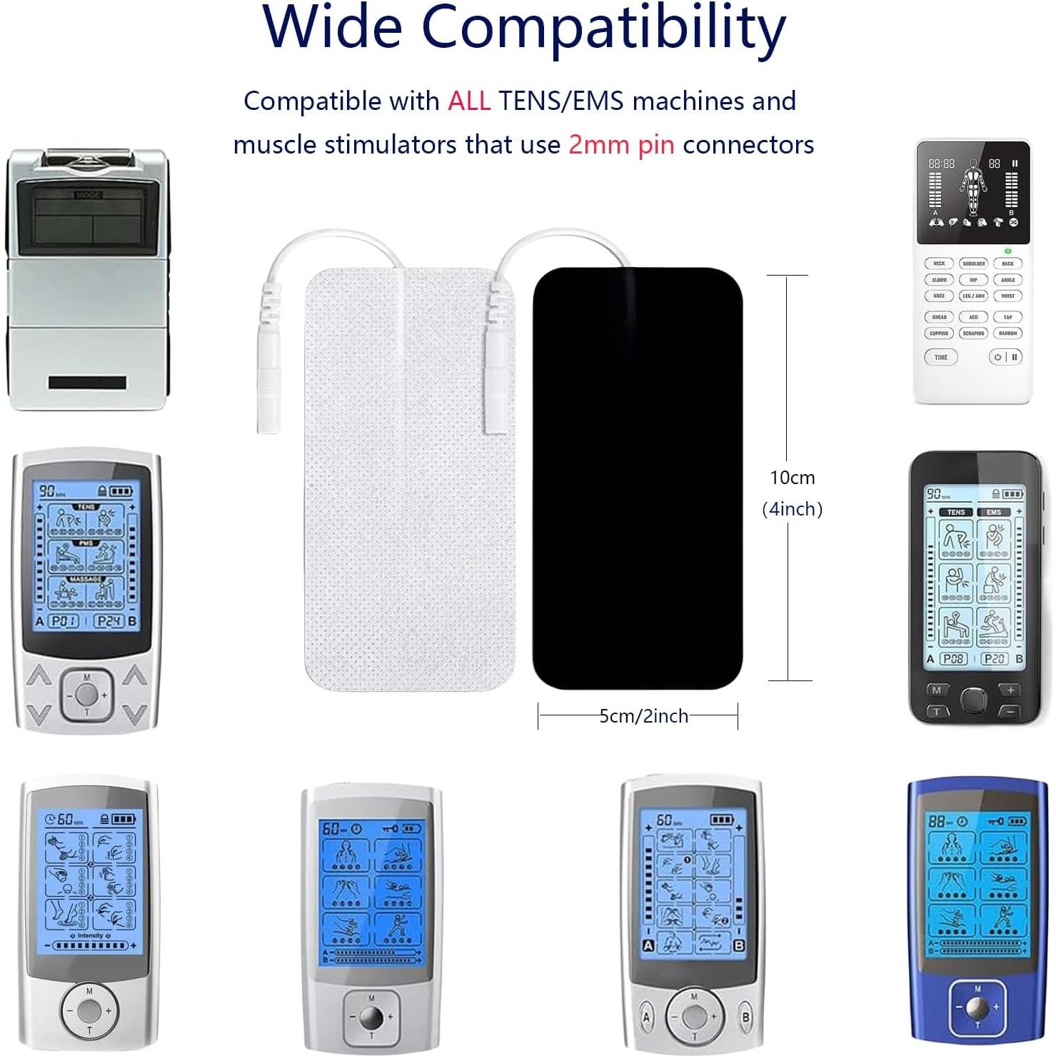 Almohadillas TENS VOVOU 5x10cm 20Pcs Reutilizables Sin Látex