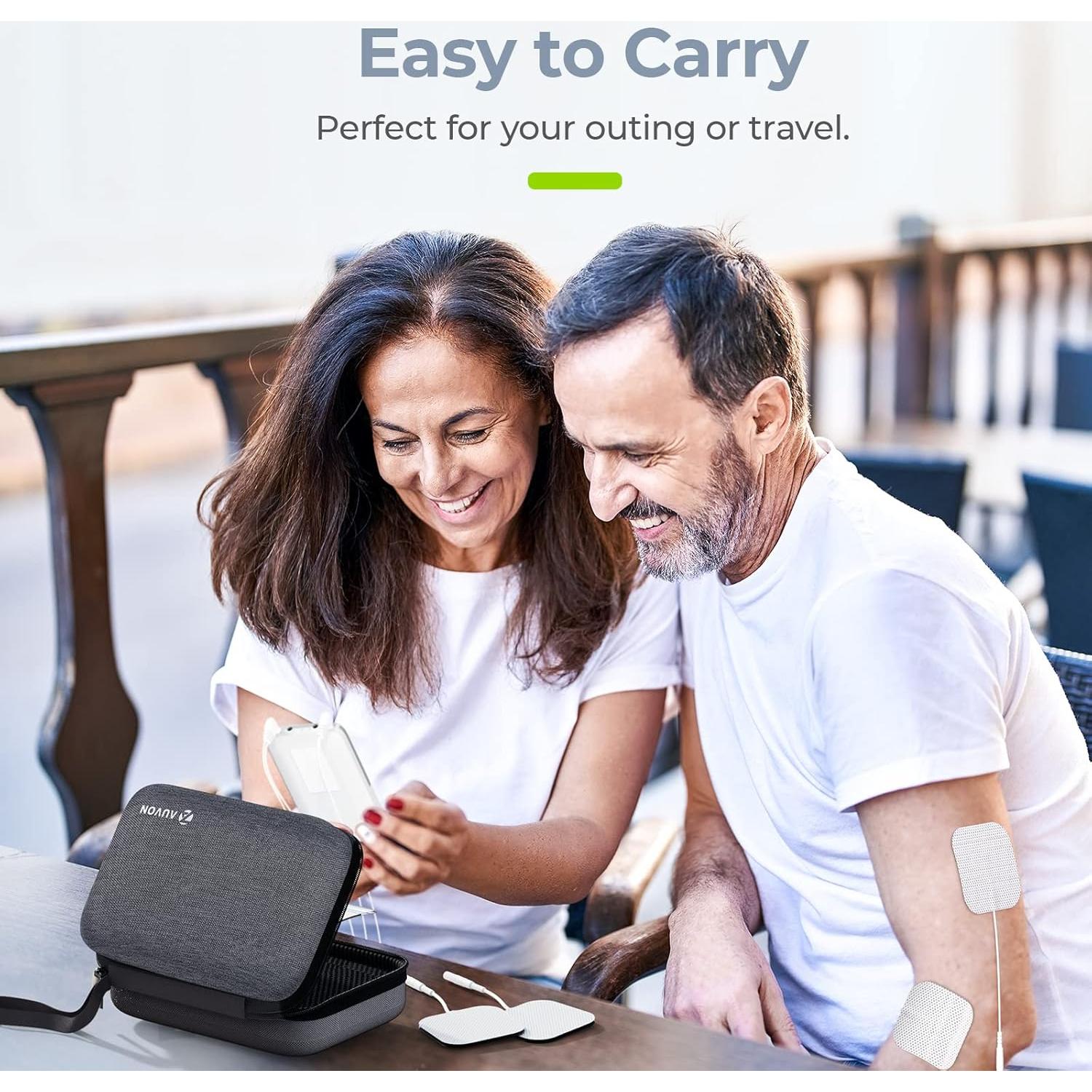 Funda de Viaje Dura AUVON para TENS y Accesorios