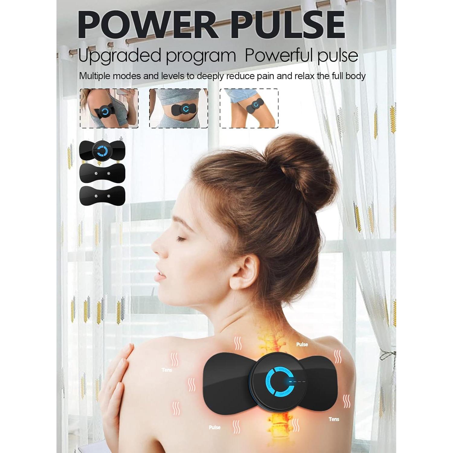 Unidad TENS EMS Mini Masajista Keecham con 2 Almohadillas