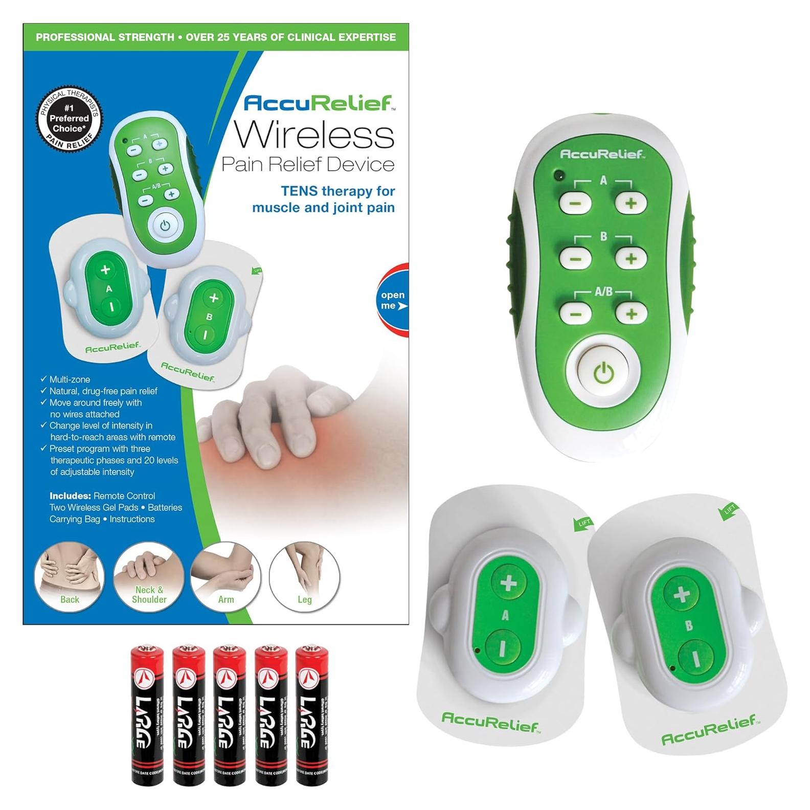 Unidad TENS Inalámbrica AccuRelief con Control Remoto - Alivio Dolor