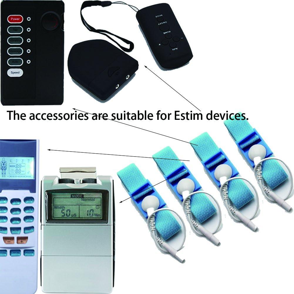 Correas de Muñeca Estimulantes Ajustables 4pcs Azul + Cables Blancos