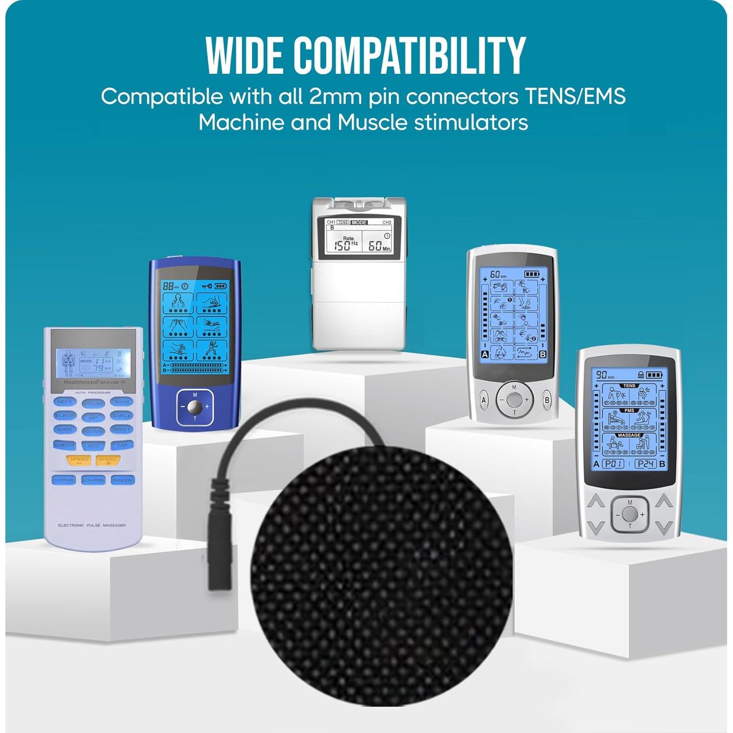 PADS DE ELECTRODOS TENS Anrlafie 20 Pcs Reutilizables 2x2"