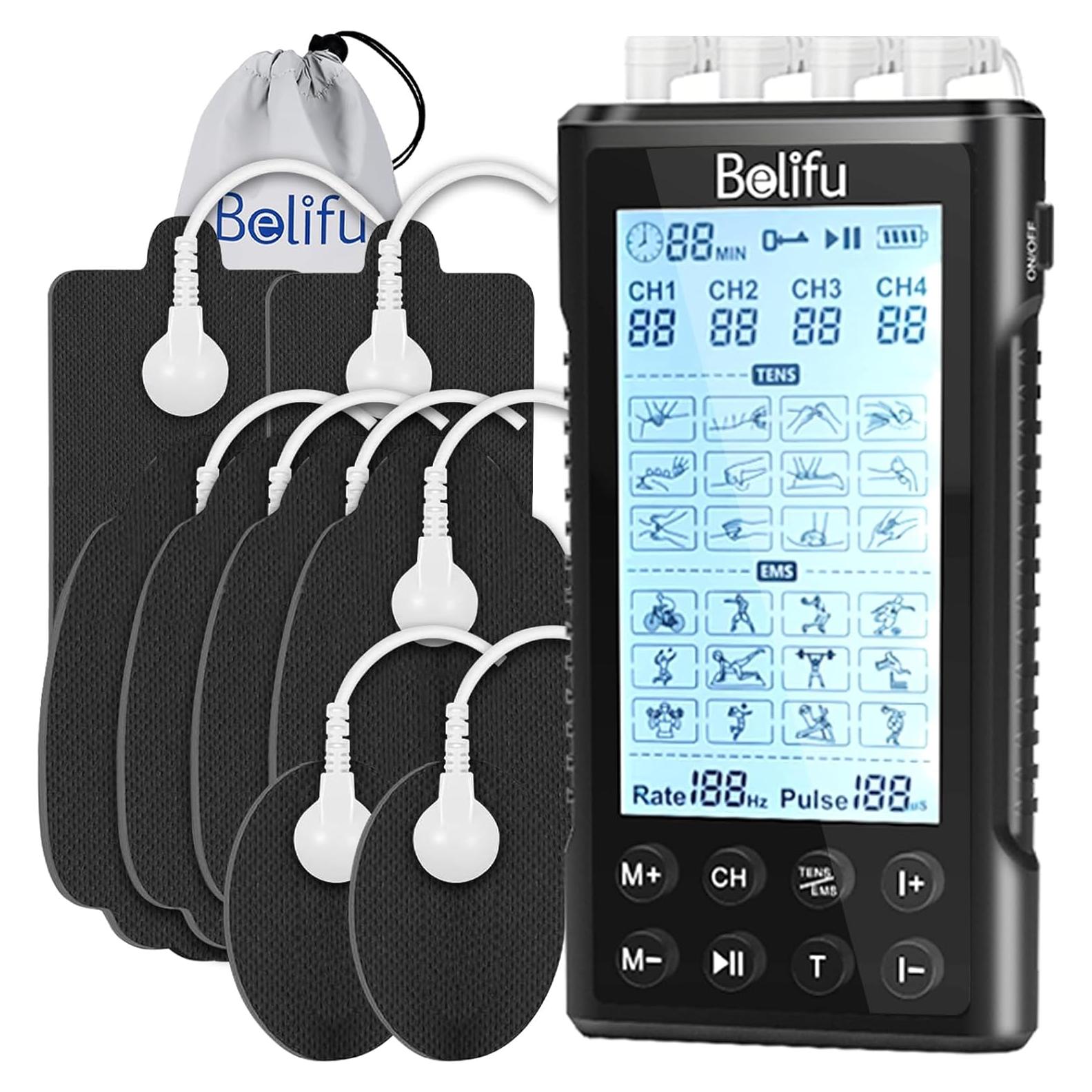 Estimulador Muscular TENS Belifu SM9126 4 Canales 24 Modos