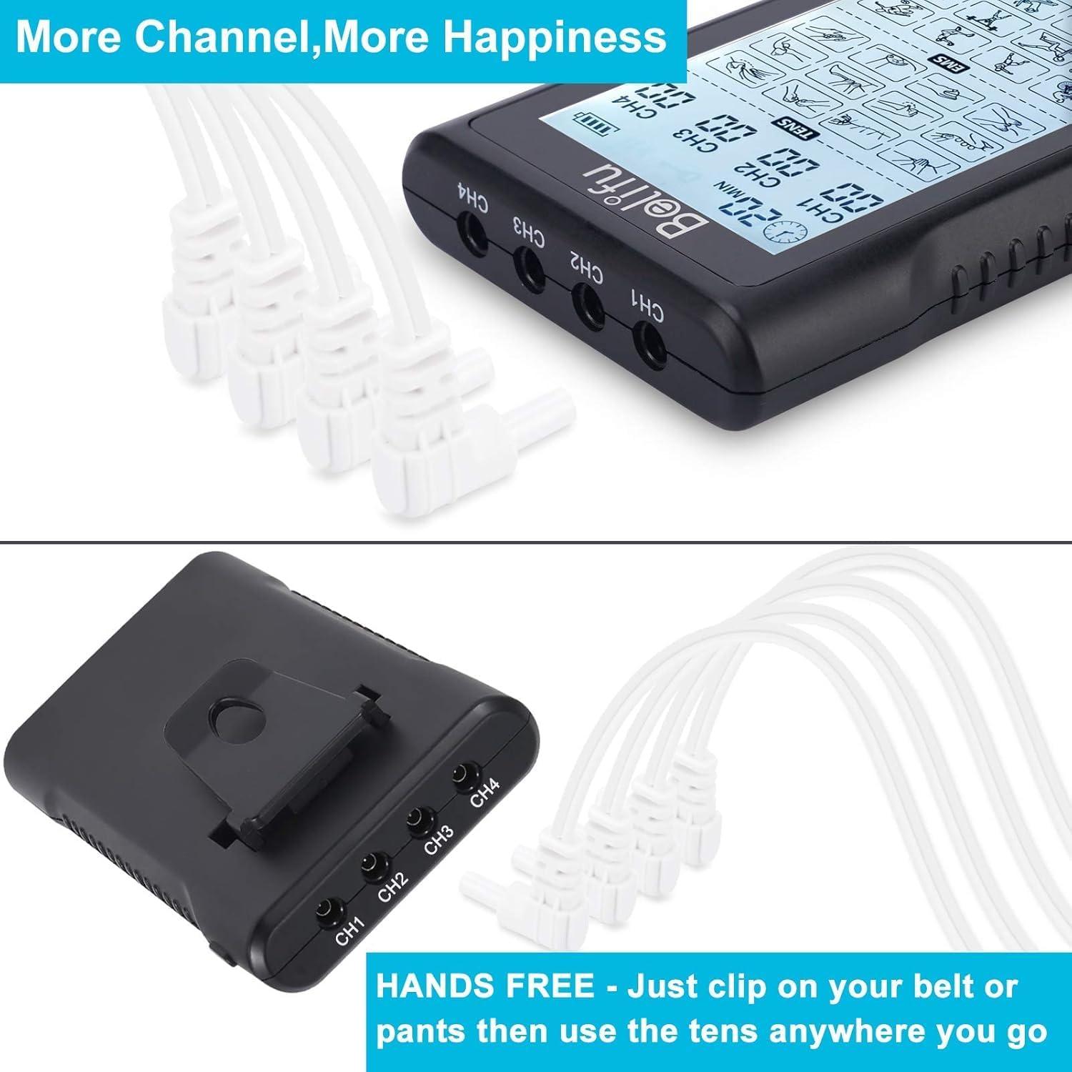 Estimulador Muscular TENS Belifu SM9126 4 Canales 24 Modos