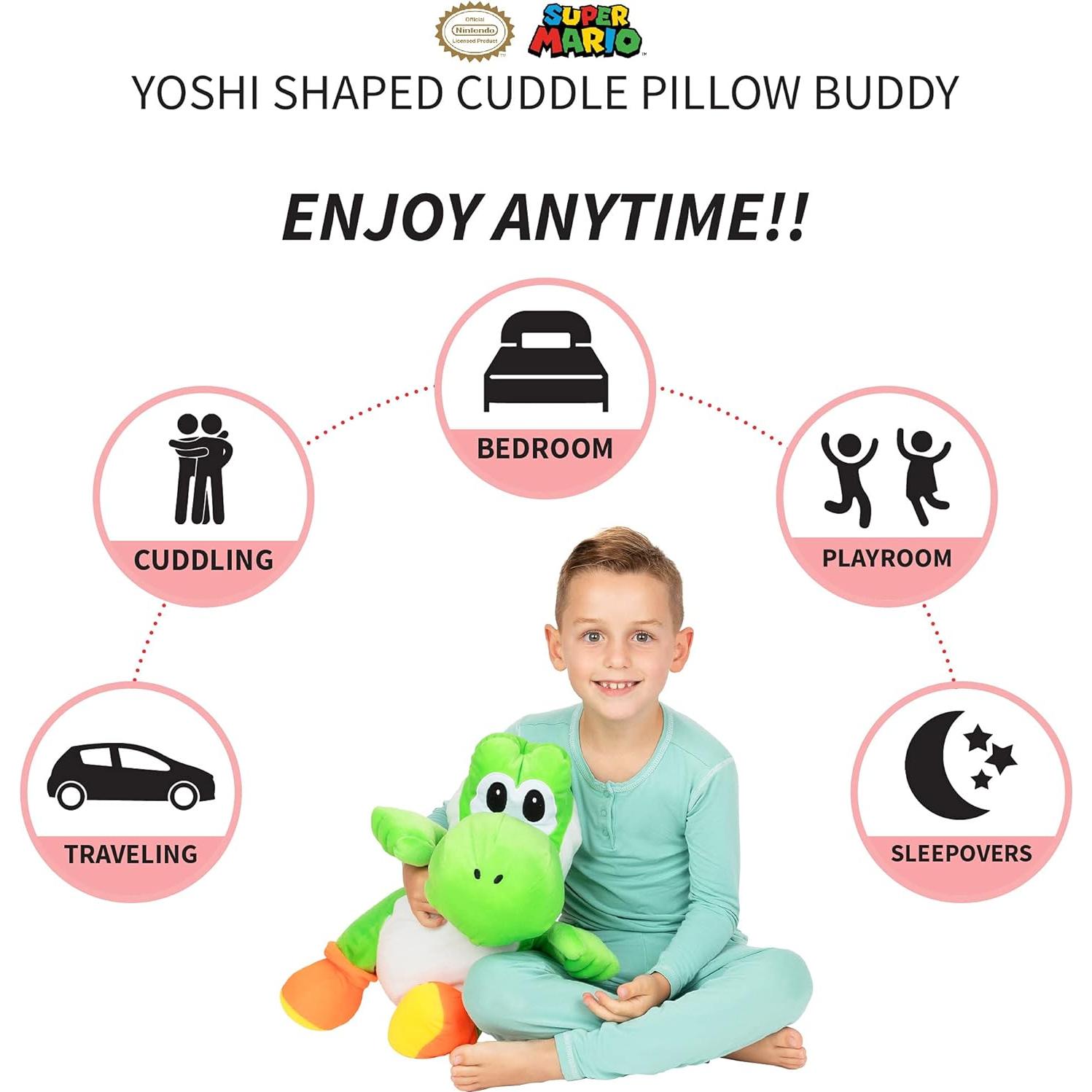 Almohada Yoshi Franco Kids 52 cm Suave y Acurrucada