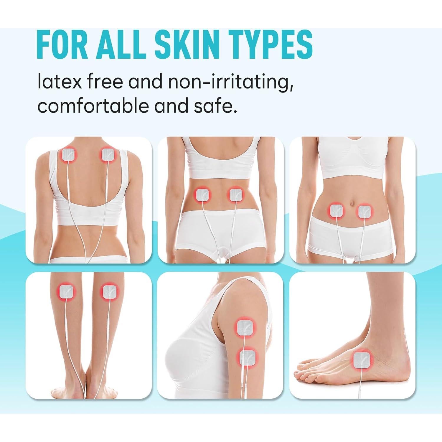 Almohadillas TENS Easy@Home 16 Reutilizables 5.08cm x 5.08cm