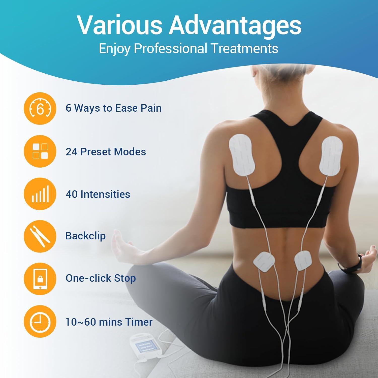 Estimulador Muscular TENS Comfytemp Doble Canal 24 Modos