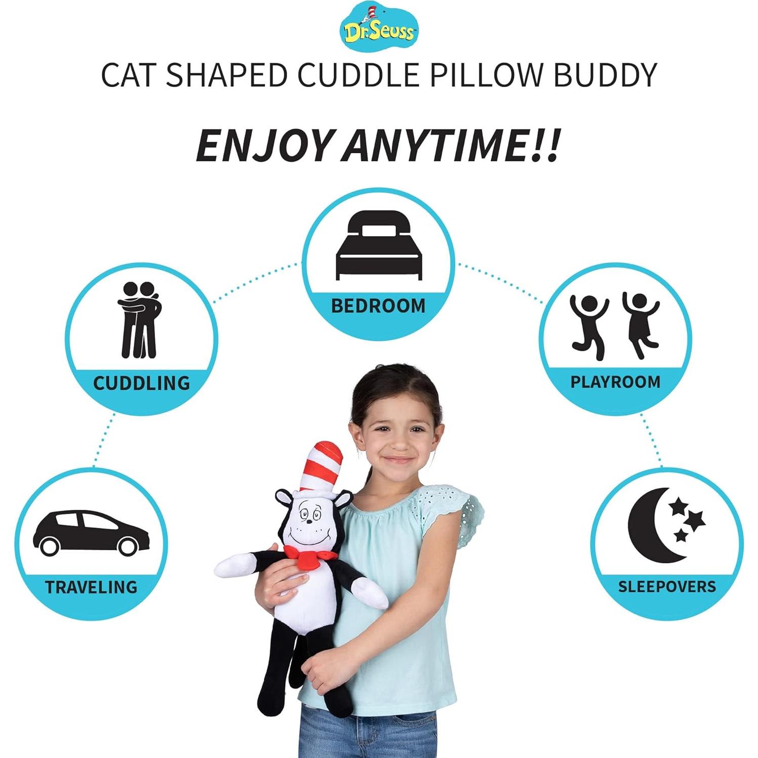 Almohada Cuddle Suave Dr Seuss Gato en el Sombrero