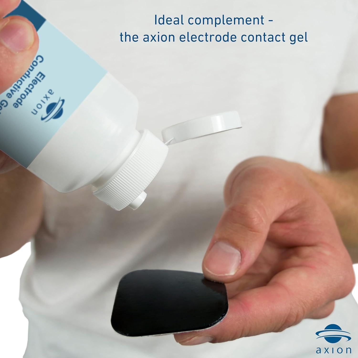 16 Almohadillas Electrodos TENS Axion 5x5 cm Reutilizables