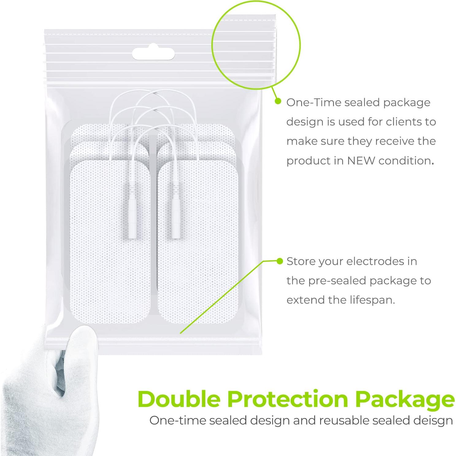 Almohadillas Electrodos TENS AUVON 5x10cm 24 Pcs Reutilizables