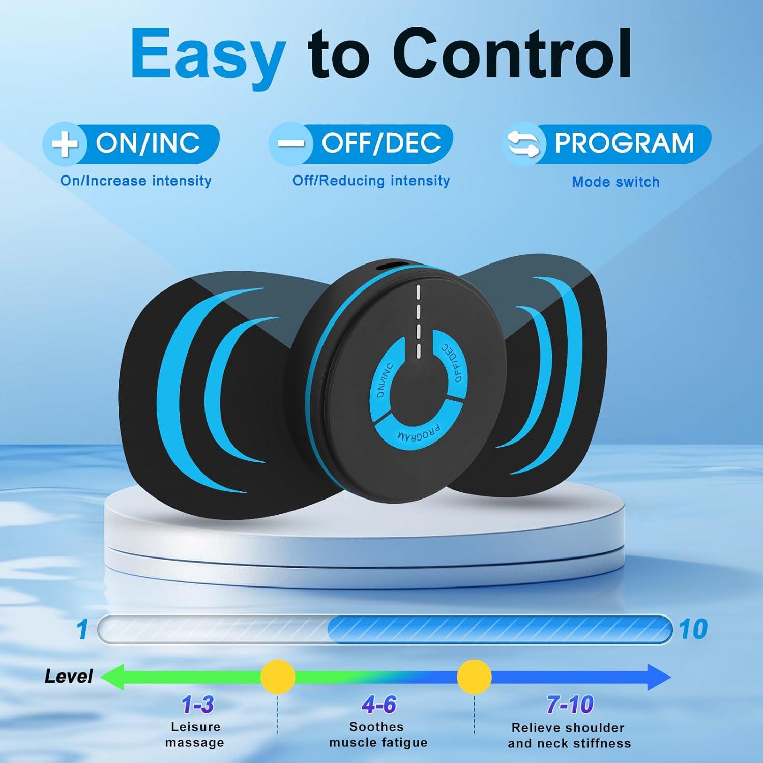 Estimulador Muscular TENS Inalámbrico MASTOGO 6 Modos 10 Intensidades