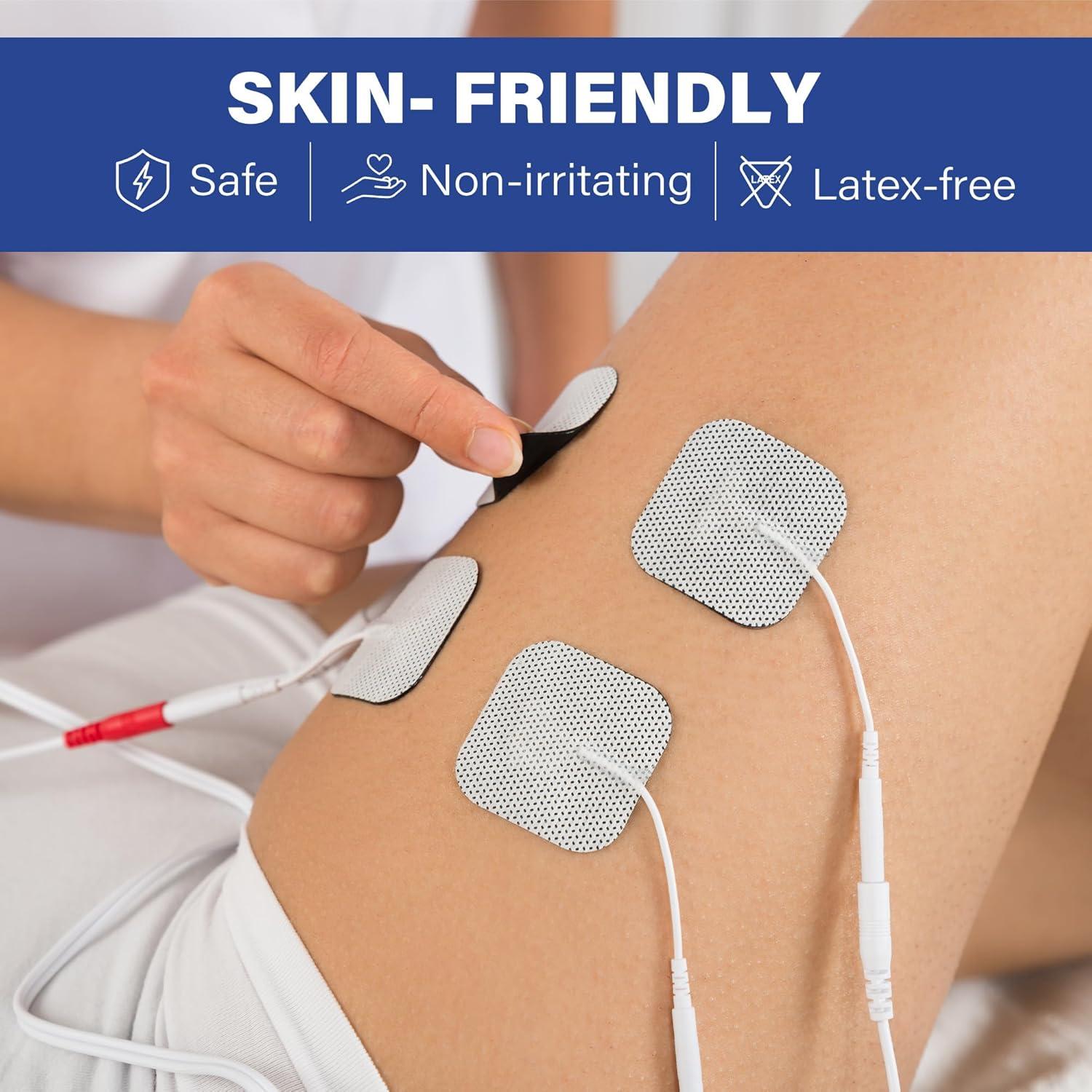 LotFancy Almohadillas Electrodos TENS 40PCS 5x5cm Reutilizables