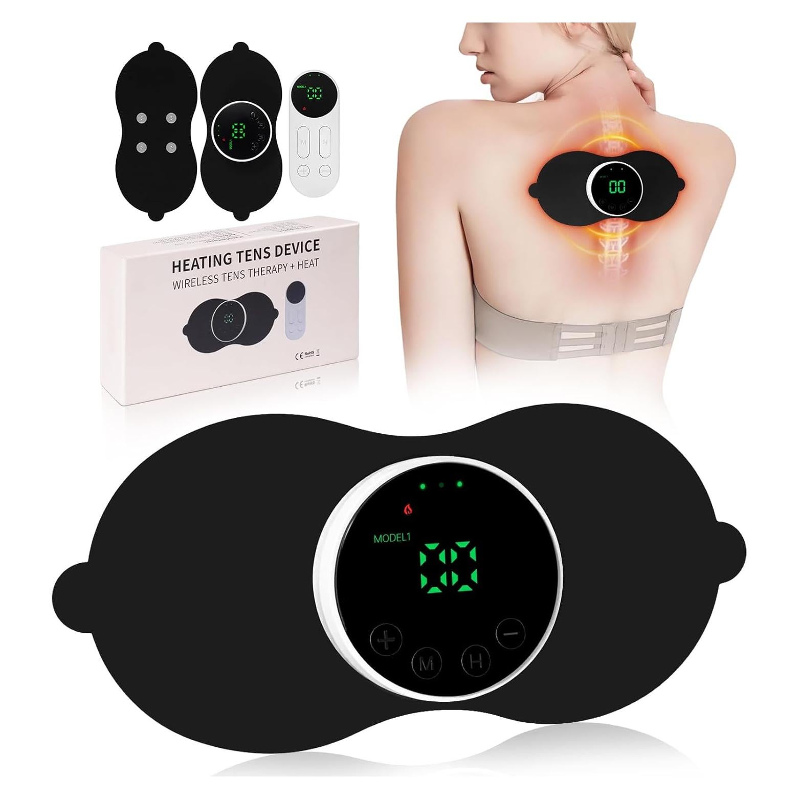 Unidad TENS Inalámbrica Rainsylvas con Calefacción y Control Remoto
