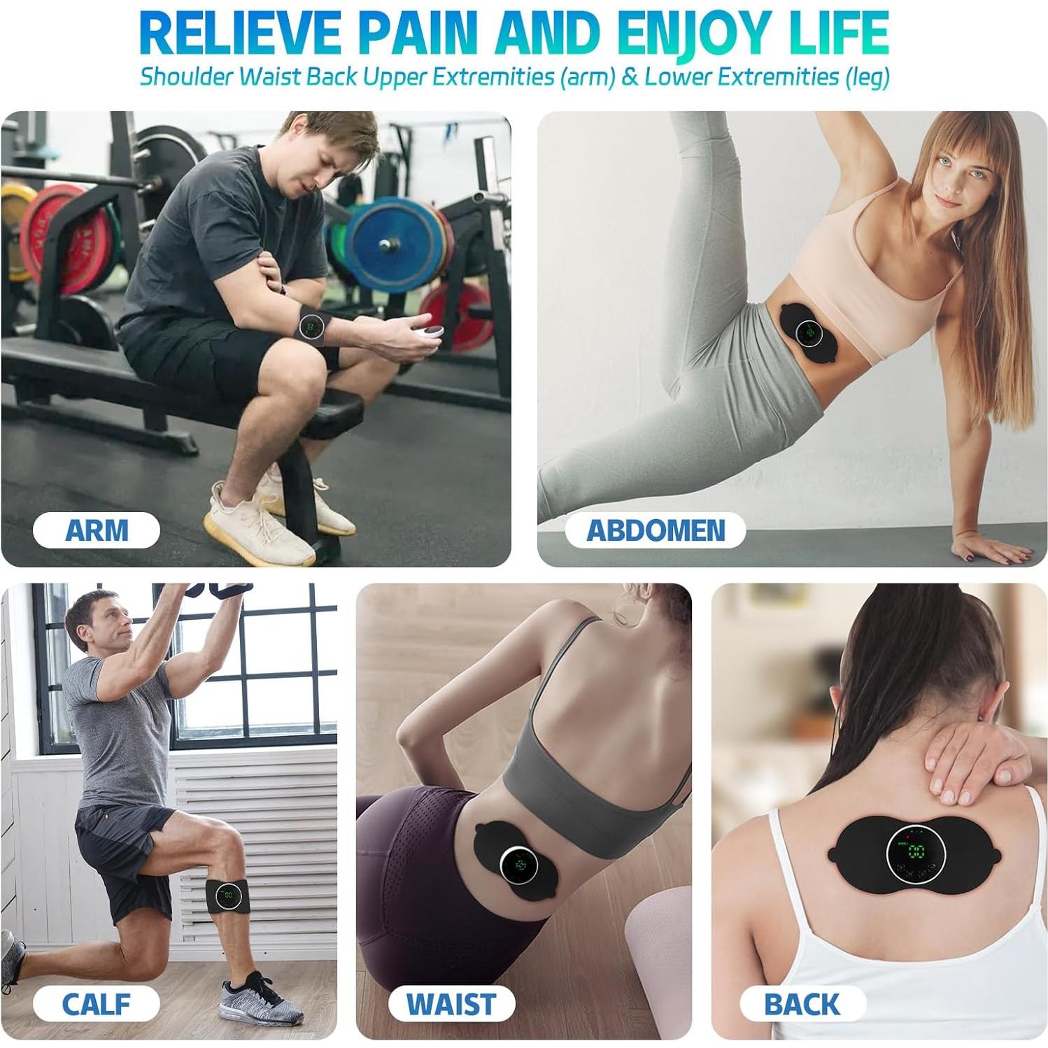 Unidad TENS Inalámbrica Rainsylvas con Calefacción y Control Remoto