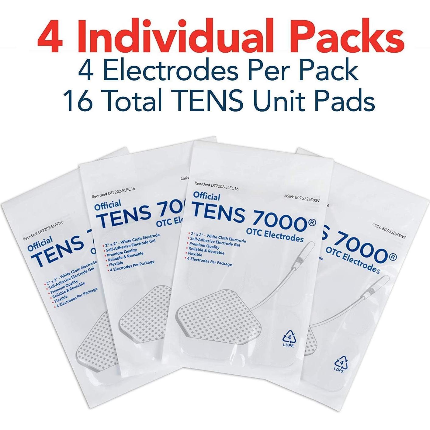 Almohadillas Electrodos TENS 7000 - Paquete de 16 Unidades