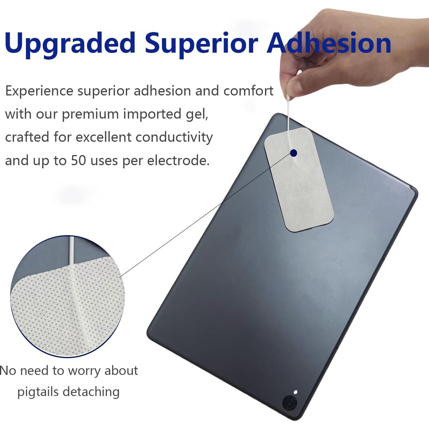 PADS Electrodos TENS VOVOU 10 Pcs 5x10 cm Reutilizables