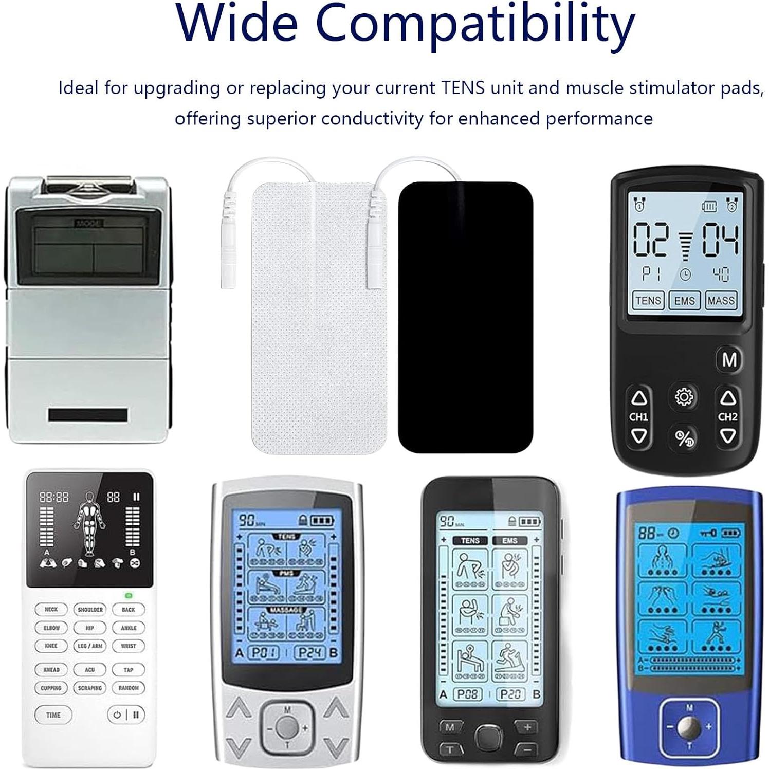 PADS Electrodos TENS VOVOU 10 Pcs 5x10 cm Reutilizables