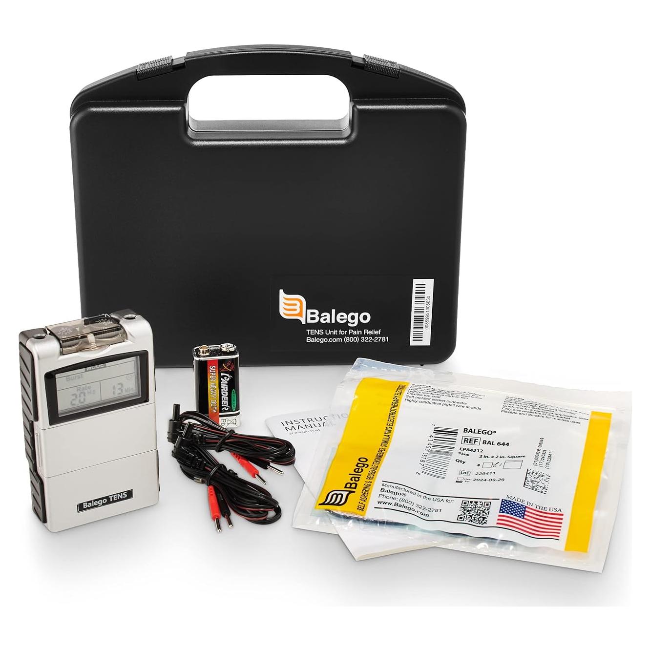 Máquina TENS Digital Balego BT7202 100mA con Kit y 5 Modos