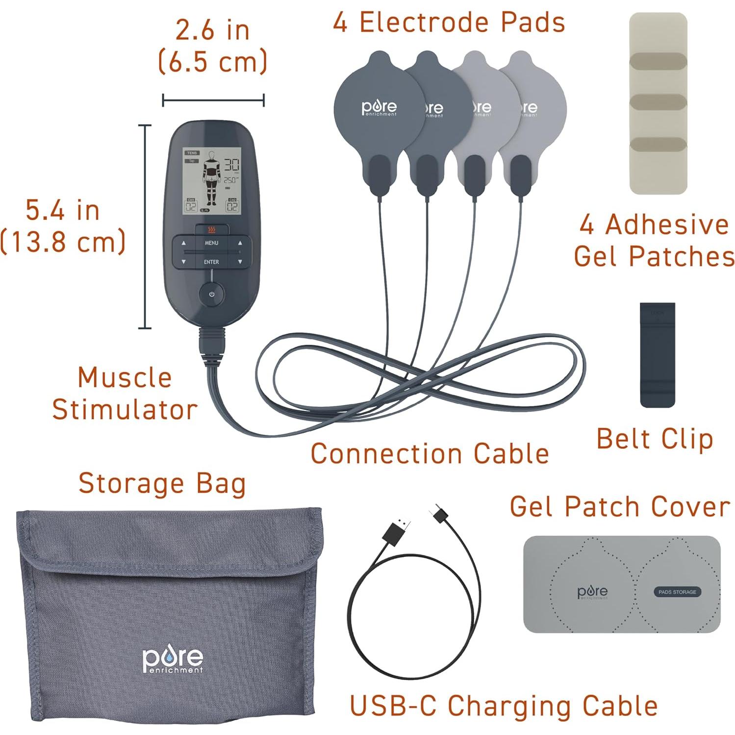 Estimulador Muscular TENS EMS Pure Enrichment PurePulse Trio