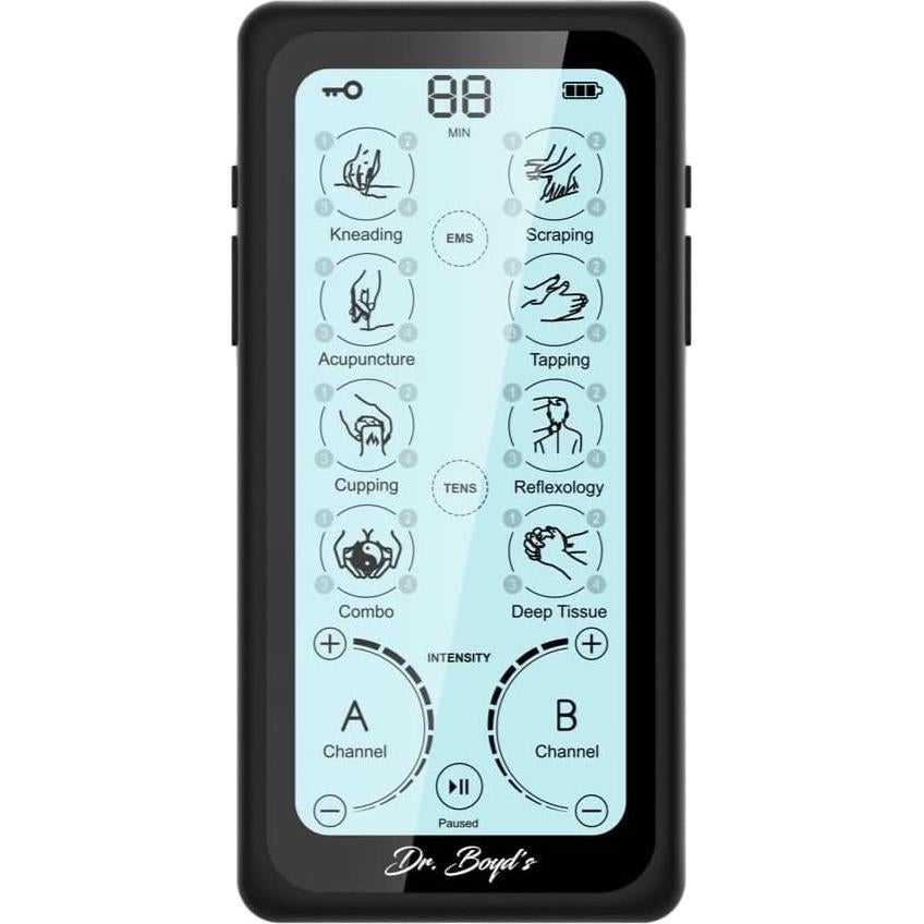 Unidad TENS y EMS Dr. Boyd Avanzada X - 32 Modos, Pantalla Táctil