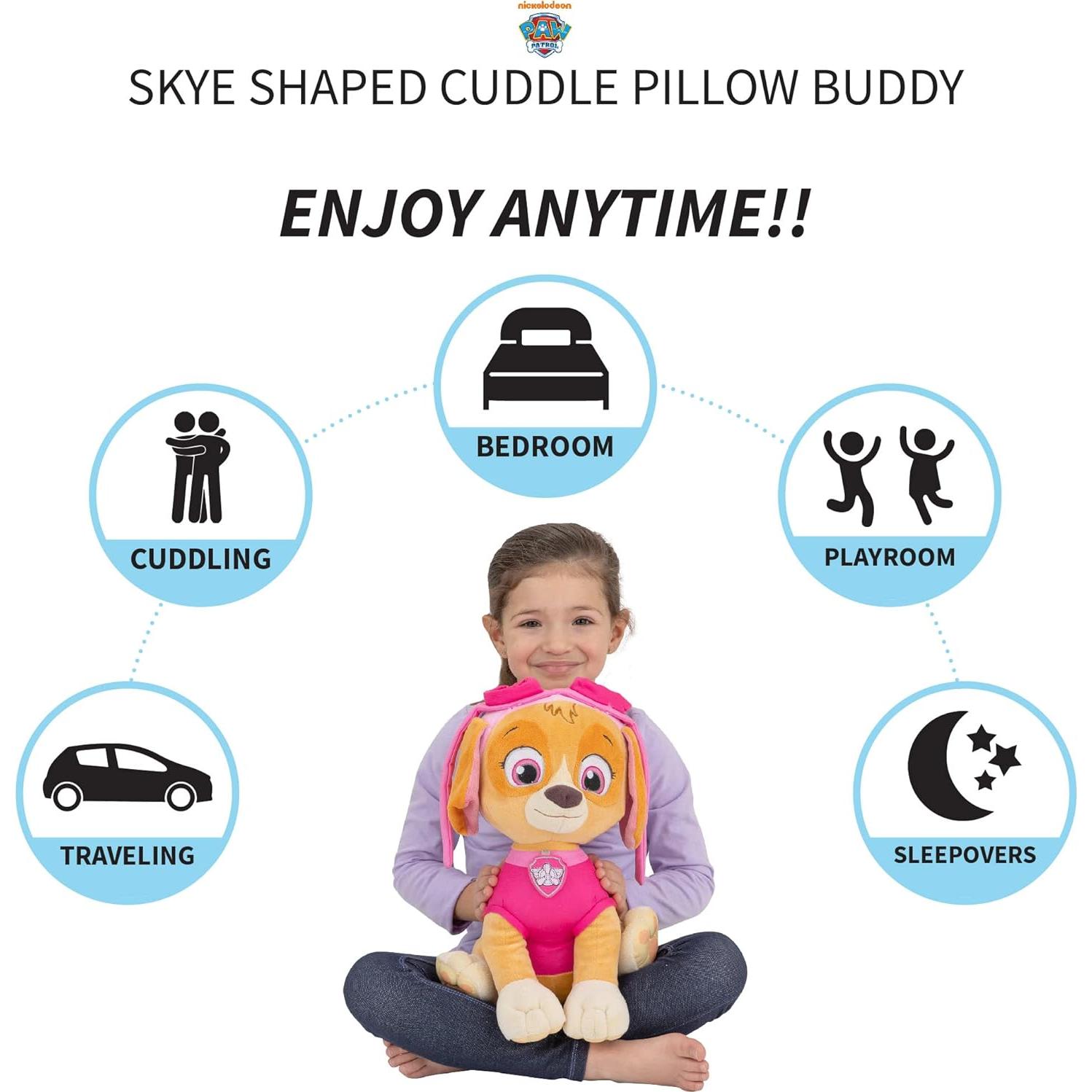 Almohada Cuddle Buddy Paw Patrol Skye 38x30 cm Franco