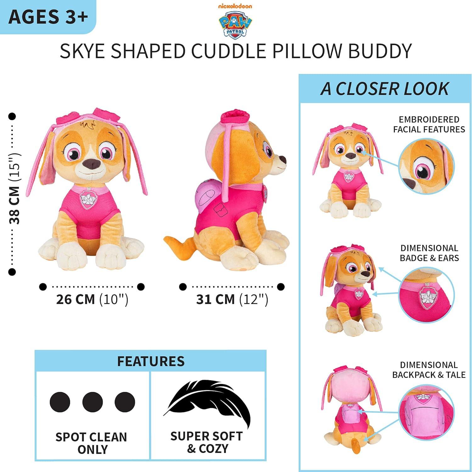 Almohada Cuddle Buddy Paw Patrol Skye 38x30 cm Franco