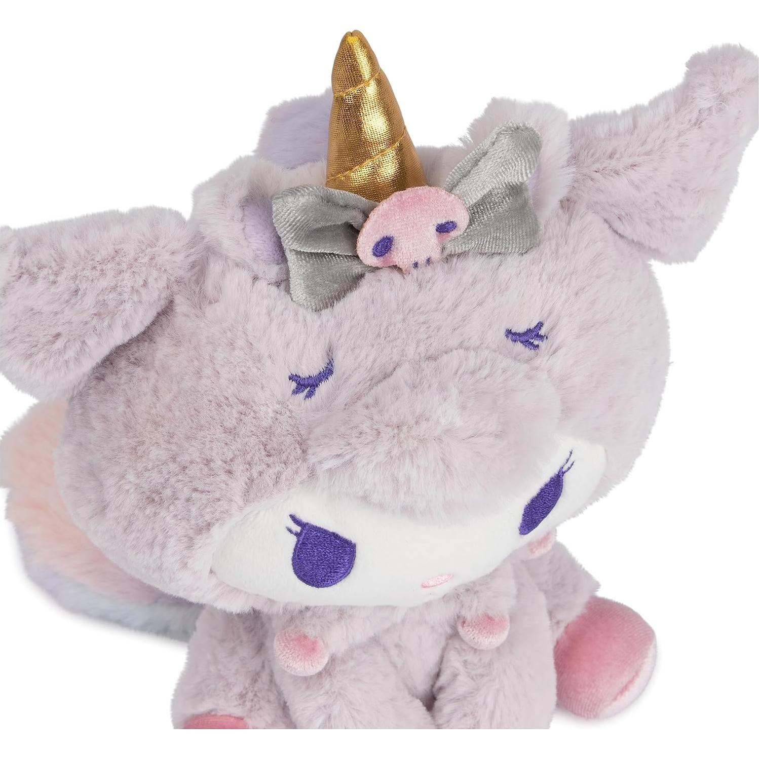GUND Kuromi Unicornio Plush 15 cm Detalles Arcoíris