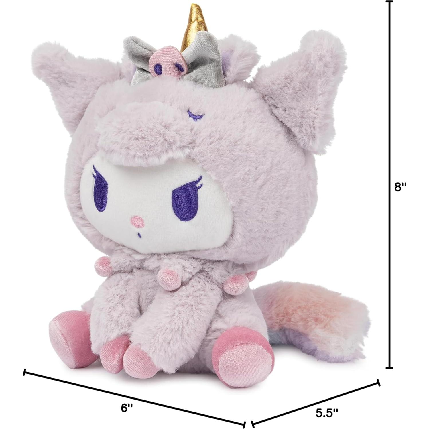GUND Kuromi Unicornio Plush 15 cm Detalles Arcoíris