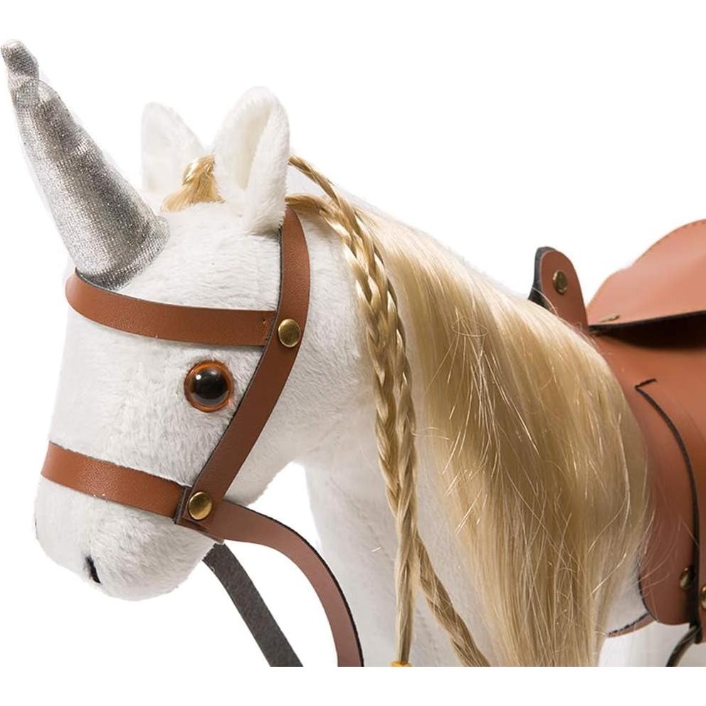 HollyHOME Unicornio de Peluche Blanco 27.94 cm Hecho a Mano