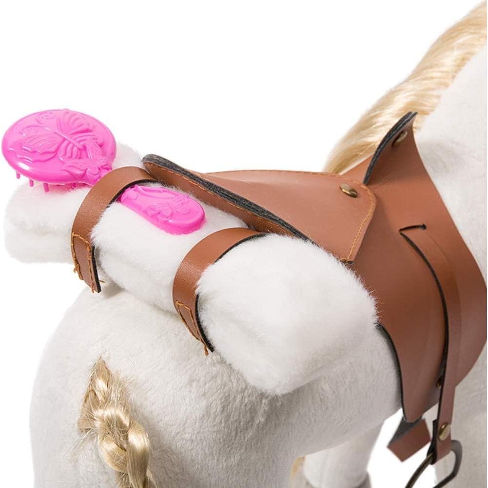 HollyHOME Unicornio de Peluche Blanco 27.94 cm Hecho a Mano