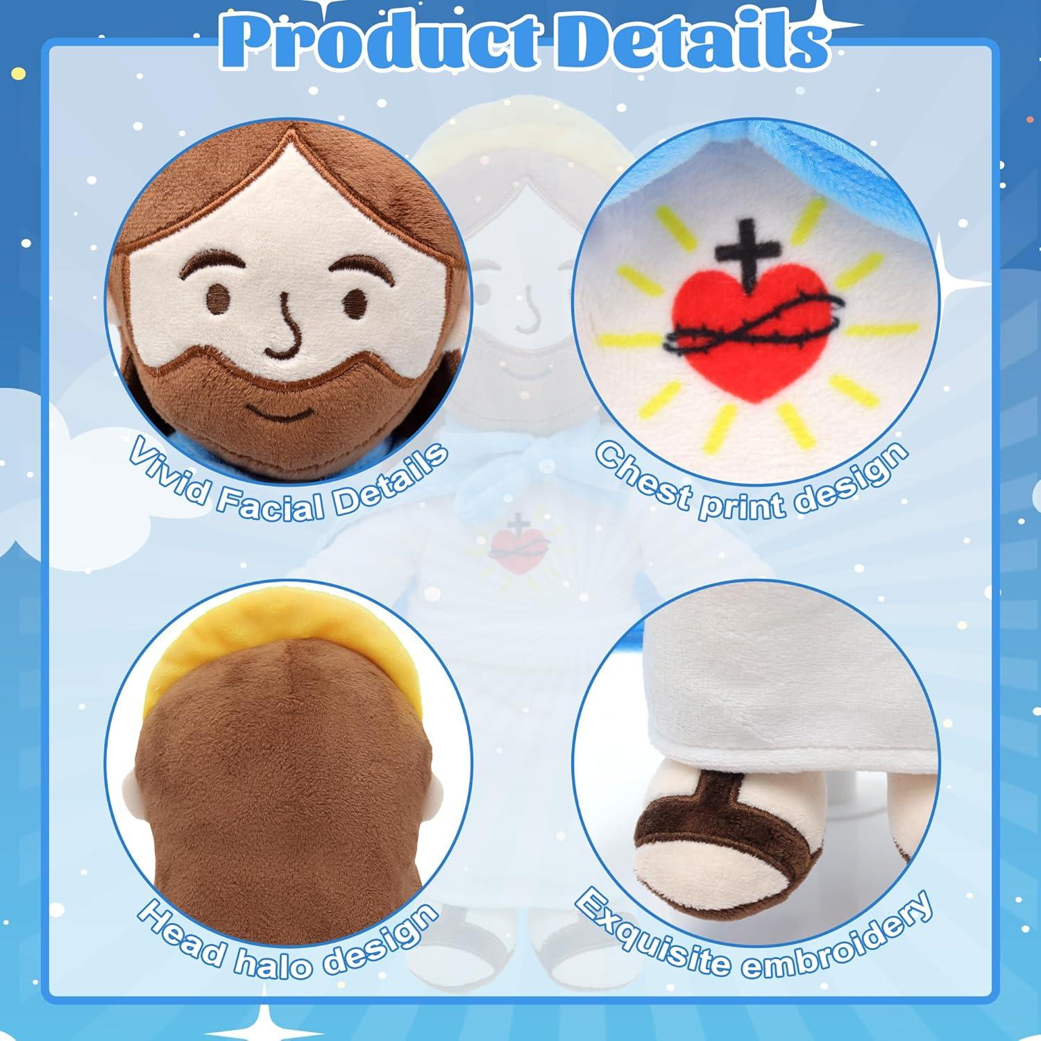 Muñeco de Peluche Jesús ZHANGZIYANG 33 cm Suave y Lavable