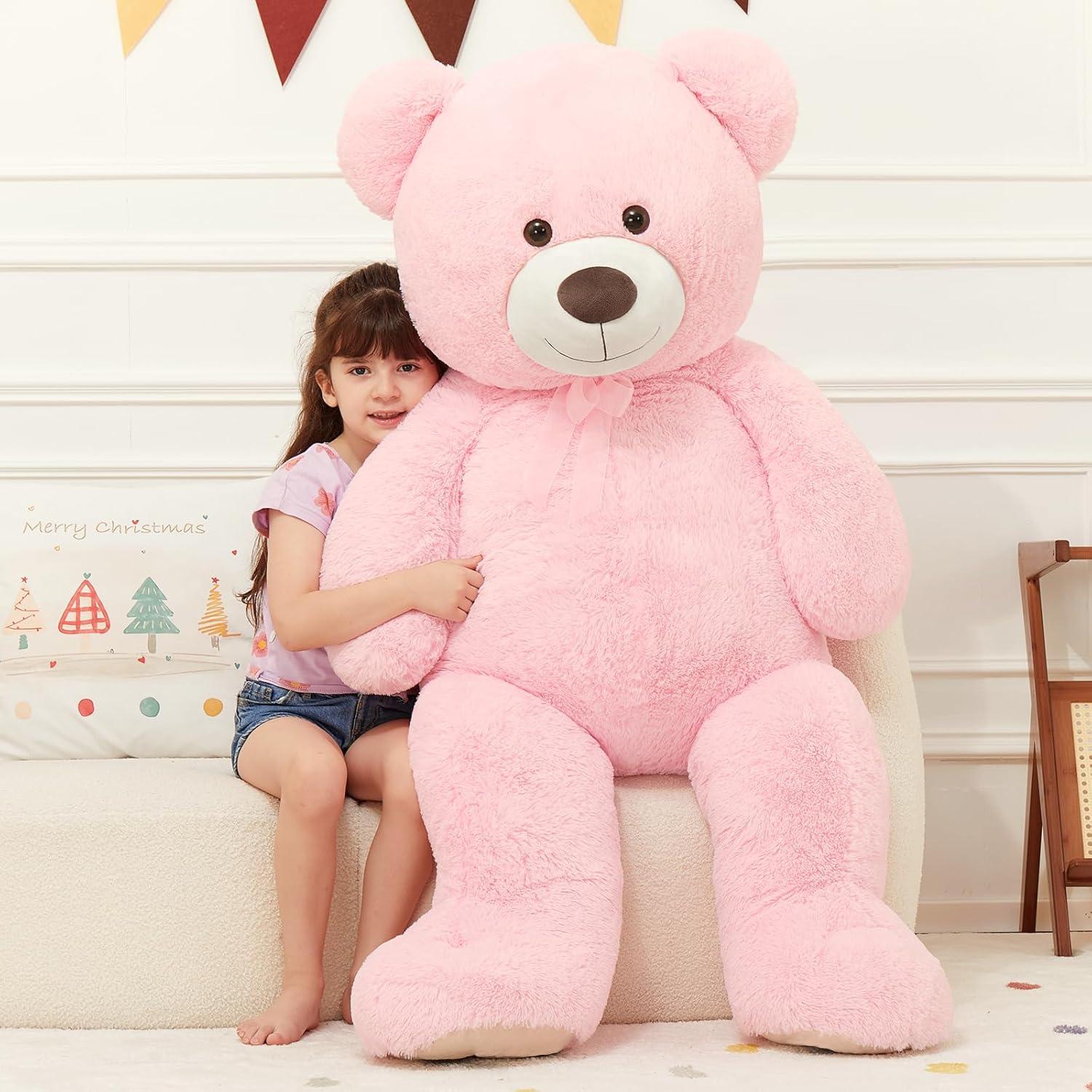 Osito de Peluche Rosa Gigante 129 cm para Niñas