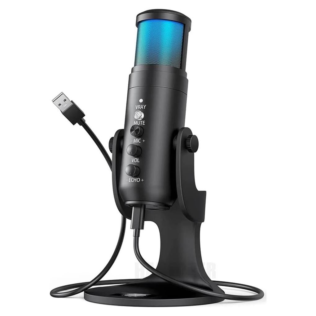 Micrófono USB Profesional MSUDGH con Iluminación RGB