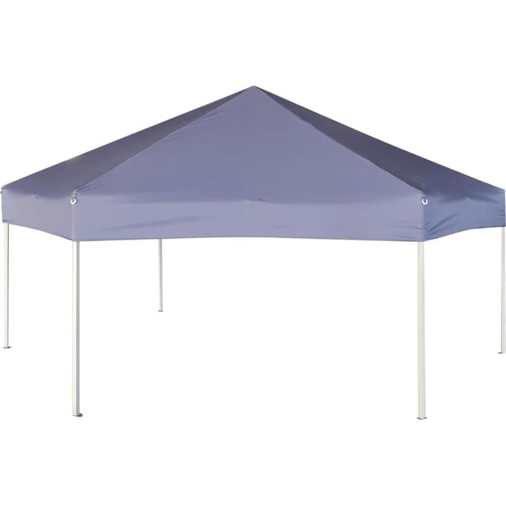 Gazebo Hexagonal QJBSAVVA 3.6m x 3.1m Azul Oscuro con Paredes de Malla