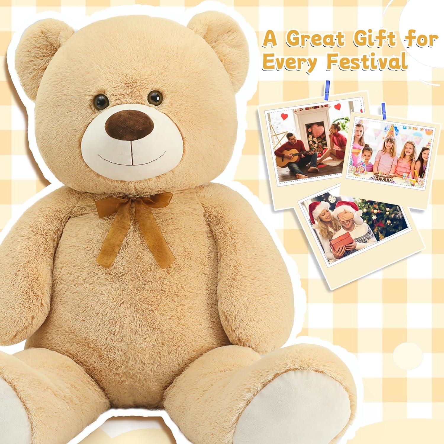 Oso de Peluche Gigante 129 cm Suave para Niños y Novia